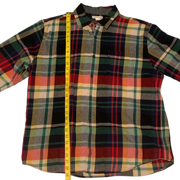 Men's Size Large CARBON2COBALT Plaid Flannel Shirt 100% Cotton L Button Down - Picture 5 of 6